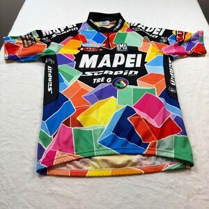 Santini‎ Mapei Scapin Cycling Jersey Mens XXL Multicolor Excellent Made in Italy
